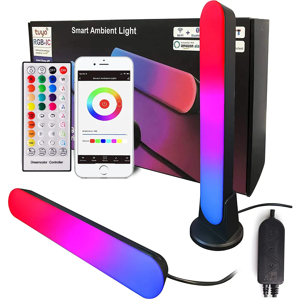 New Product 10W Smart Wifi Atmosphere Light Computer Room APP IR Control RGB Modern LED Table Lamp