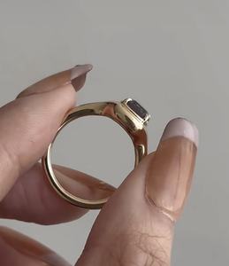 Joyería Fina Personalizada, Anillo Sólido Real de Oro de 9k, 10k, 14k, 18k, Oro Blanco, Amarillo y Rosa, Diamante/Gema de Laboratorio, Fabricación en Fábrica - Product Image 1