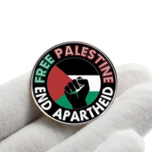 Venta al por mayor alfileres de solapa Palestina aleación de zinc Metal oro libre Palestina Pin insignia 3D esmalte duro suave Palestina Pin bandera - Product Image 3