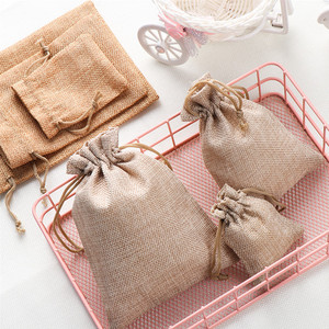 Custom Organic <strong>Hessian</strong> Sack <strong>Bag</strong> with Drawstring - Product Image 6
