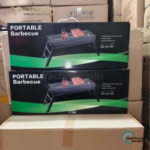 Barbecue au charbon de bois pliable en métal, type long, pour le camping en plein air - Product Image 5
