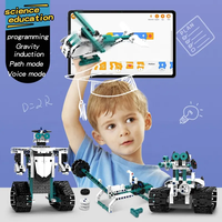 Steam-Robot de Control remoto programable por aplicación para niños, juguetes de bloques de construcción con Control remoto, Stem Diy, modelo de cambio inteligente