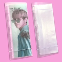Reliure à couverture en PP en gros avec slogan Kpop, 30/50/70 feuilles, pochette