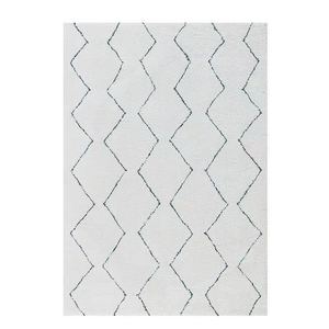 Salon fausse fourrure laine style nordique zone nouée à la main damier marocain tapis berbère - Product Image 2