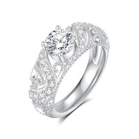 Bague de mariage SGARIT SM16 en moissanite taillée pour femme, plaqué or blanc 18 carats, argent sterling, sertissage à griffes, certifiée GRA, moderne