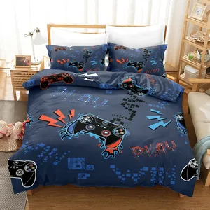 Tùy chỉnh <span class=keywords><strong>3D</strong></span> kỹ thuật số in trải giường 90gsm Polyester chải 4 trong 1 Duvet <span class=keywords><strong>bedding</strong></span> Set - Product Image 5