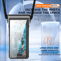 Usine en gros de haute qualité PC + TPU IP68 étanchéité profonde avec lanière sac de plongée universel pour téléphones 7 pouces et moins
