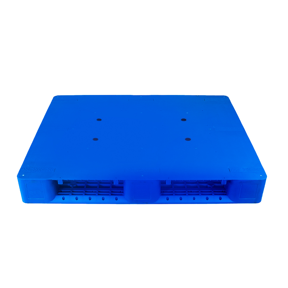 Large Loading Solid Stability Hygienic Plastic Pallet with Three Skids Warehouse Stackable Tray