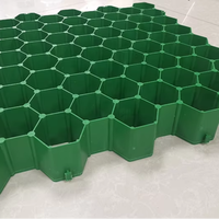 Grille de pavage en nid d'abeille en HDPE recyclé NETE, design industriel, treillis pour gazon, allée, jardin, barrage, pavés perméables, caractéristiques de drainage