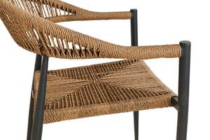 Poltrona in Rattan Moderna <span class=keywords><strong>per</strong></span> Giardino, <span class=keywords><strong>Sedia</strong></span> in Corda <span class=keywords><strong>per</strong></span> Interni ed Esterni, Ideale <span class=keywords><strong>per</strong></span> Riunioni Familiari all'Aperto - Product Image 5