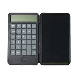 Kalkulator 12 Digit Lcd Papan Tulis Elektronik Lcd Tablet Tulis Desktop Pad Tulis dengan Kalkulator untuk Siswa Kantor