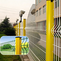 Valla Curva 3D para Exteriores, Poste Triangular Galvanizado con Revestimiento de PVC Antioxidante, Panel para Aislamiento de Límites de Jardín