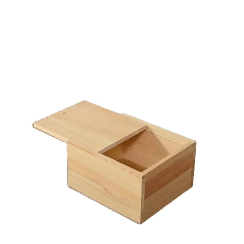 木製収納クレート木製収納クレートギフトティーワインボックスデスクトップ収納ボックス木製ボックス蓋付きプッシュ