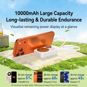 Banco de Energía Portátil de 10000mAh con Carga Rápida de 35W, Cable Dual Tipo-C y Diseño Magnético Integrado - Product Image 5