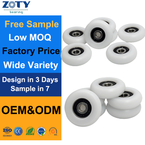 عجلة بلاستيكية مستديرة من البولي أوكسي ميثيلين مع محمل من الفولاذ المقاوم للصدأ 420 مقاس 6×34×10 مم - بديل متين وهادئ لعجلة مقعد التجديف - Product Image 1