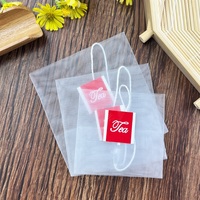 Filtre jetable se pliant de sachet à thé d'étiquette en nylon avec le matériel de fibre de maïs