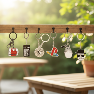Zinc Alloy Hard/Soft Enamel Keychain - Custom Brand Logo Laser Engraving - Wholesale Promotional Gifts - MOQ 50pcs