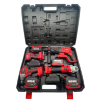 Kit d'outils électriques multifonctionnel en coffret rigide alimenté par batterie