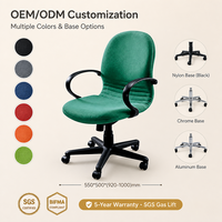 Chaise de bureau exécutive personnalisée OEM ODM, pivotante, ergonomique, dossier solide, confortable, réglable, en tissu, pour personnel