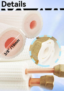 Jiahao imalatı 1/4 "& 3/8" PE yalıtımlı bakır bobin boru hattı seti AC klima HVAC soğutma için kurulum kitleri - Product Image 4