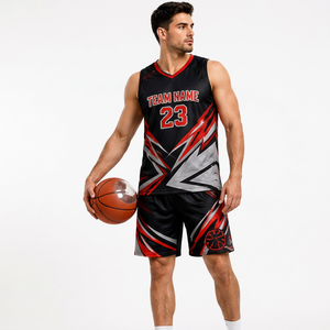 Uniforme de basketball sans manches respirant style unique 2025 avec logo personnalisé et tenue d'équipe 100 % polyester imprimé - Product Image 2