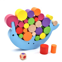 Ensemble de blocs de construction Dolphin balance, jeu d'empilage, jouets éducatifs pour enfants