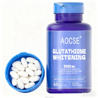 Capsules de collagène et de glutathion de haute qualité à marque privée OEM, 5000 mg, complément pour adultes pour éclaircir et raffermir la peau