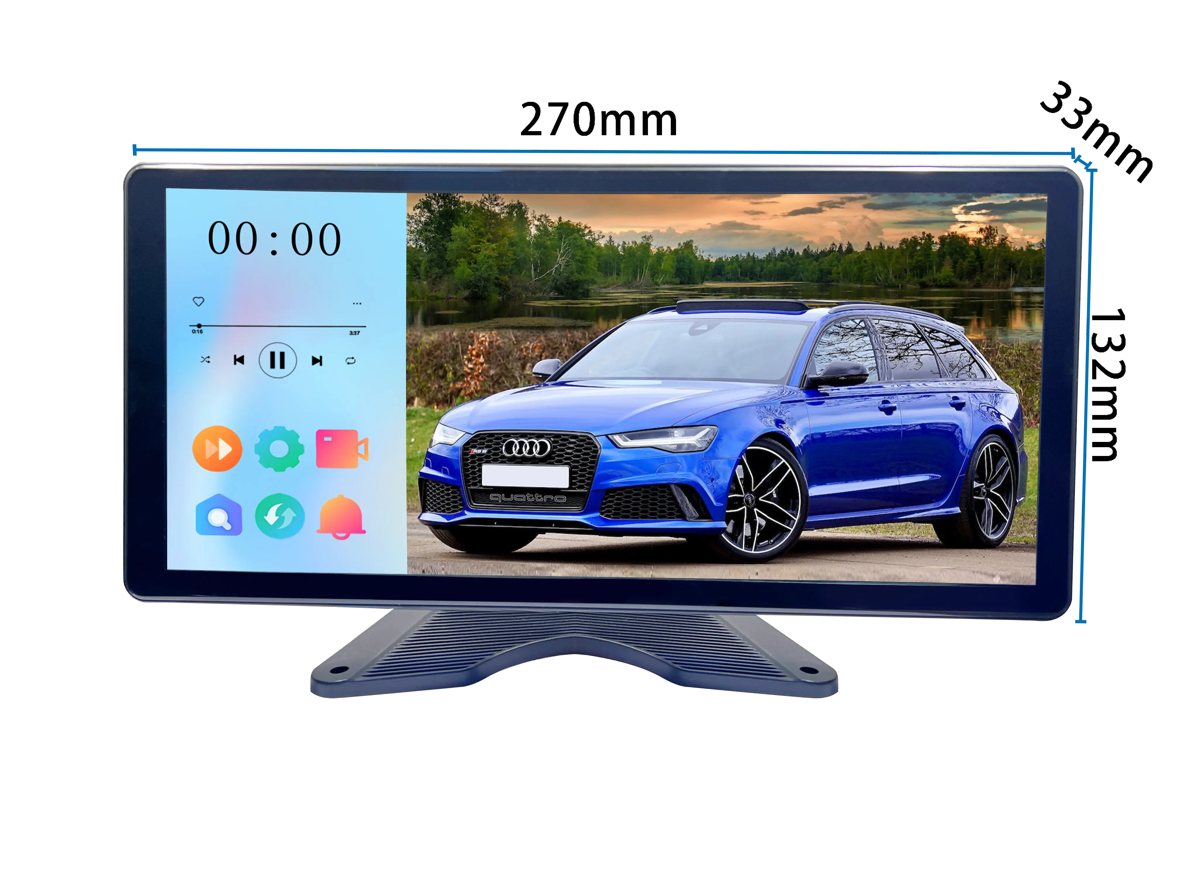 Sistema di camme per auto con cruscotto per auto 10.36 pollici 4CH 1080p DVR BSD sistema di visione posteriore monitor touch screen
