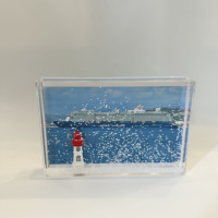 Cadre photo liquide en acrylique 4x6 pouces, design moderne, sérigraphié, personnalisable, cadeau promotionnel pour mariages, événements, anniversaires