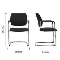 Chaise de bureau avec cadre en acier, dossier en maille, design ergonomique, pour conférences, formations et usage domestique - Vente en gros disponible
