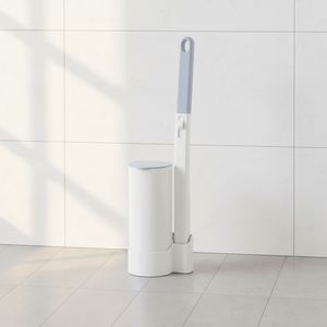 Ensemble de brosse de toilette en éponge avec manche en plastique TPR et poils longs, en boîte, pour le nettoyage domestique et de la salle de bain - Product Image 4