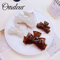 Oradour Pinces à Cheveux Mignonnes pour Filles, en Acétate de Designer, Grandes, Personnalisées, Accessoires de Mode, Nœud Papillon, Papillon, Couleurs Variées, pour Femmes