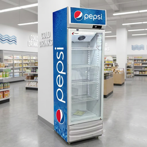 Réfrigérateur à boissons 300L, vitrine électrique à porte unique, équipement <span class=keywords><strong>de</strong></span> réfrigération vertical, refroidisseur <span class=keywords><strong>de</strong></span> <span class=keywords><strong>vin</strong></span> pour Cola et <span class=keywords><strong>vin</strong></span> - Product Image 1