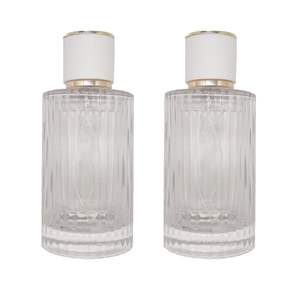 Venta al por Mayor de Botellas de Perfume de Vidrio Vacías Recargables Personalizadas de Lujo de Alta Calidad de 100 ml con Forma Redonda para Mujer - Product Image 1