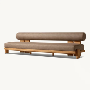 Ensemble de canapés de patio en teck massif de luxe moderne, mobilier d'extérieur de haute qualité, imperméable et durable pour villa, hôtel, cour et jardins - Product Image 4