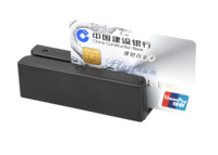 Venta caliente USB MSR lector de tarjetas con chip más pequeño con 123 lector de tarjetas de tira magnética de tres pistas para una fácil lectura