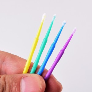 100pcs Disposable Microbrush Applicator Plastic Cotton Eyelash Cleaning Swab for Lash <b>Extension</b> Makeup Use - Product Image 3