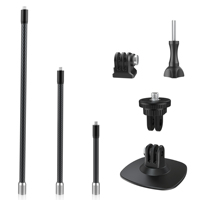 Perche à selfie extensible en fibre de carbone 3 en 1, support de casque de moto pour Insta360 X6 X5 X4 X3 Ace Pro2 DJI Osmo 360 GoPro Max 2