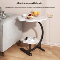 Table d'Appoint Ronde Moderne et Compacte pour Salon, Salle à Manger ou Appartement, Table Basse de Chevet au Design Optimisé
