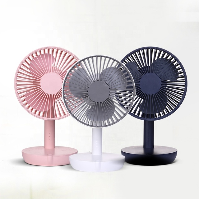 Desktop Fan 4000mAh Battery Small USB Table Fan Rechargeable Portable Electric Air Cooling Mini Desk Fan