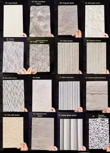 Dalle de pierre souple Vein Qianmo, texture de porcelaine souple, décoration murale minimaliste moderne, panneau flexible en PU - Product Image 6