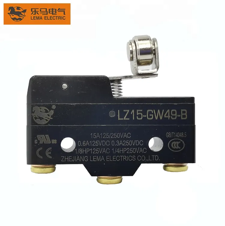 Lema LZ15-GW49-B micro interrupteur à charnière courte à levier à rouleau croisé, micro interrupteur de limite approuvé 15a