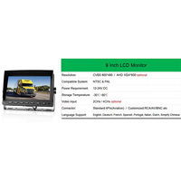 Machines pour l'agriculture Grue Camion AHD Car Display 9inch Dashboard Monitor