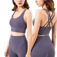 Soutien-gorge de sport professionnel gilet soutien élevé Yoga dos croisé sous-vêtements de sport en 35 couleurs bleu rouge grande taille gilet de Fitness