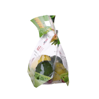 Bolsas de embalaje de frutas y verduras Bolsas de polietileno ecológico transparente de plástico con orificios de ventilación Bolsas con cremallera personalizadas con impresión de logotipo 1-3Kg