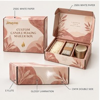Boîte d'expédition personnalisée en carton ondulé E-Flute pour la fabrication de bougies, emballage en papier imprimé, boîte cadeau