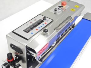 ماكينة لحام الأكياس البلاستيكية والعبوات رأسية آلية تعمل بالنيتروجين مع سير ناقل مستمر - Product Image 5