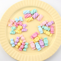 Fai da te resina colorata dolce caramella cabochon Flatback cibo in miniatura per fiocco per capelli