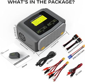 Cargador de Baterías LiPo con Pantalla Grande, Cargador/Descargador RC Dual de 10A con Balance Rápido 1-6S para Autos y Drones RC - Product Image 6