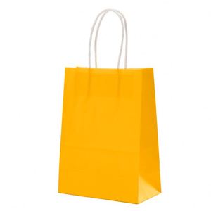 Custom Eco-Friendly Colored Kraft Paper Bag with <b>Twisted</b> Handles for Promotion Coffee Gift Holiday Packaging - Product Image 4